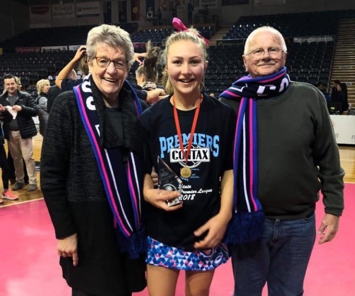 Georgie Horjus with her grandparents